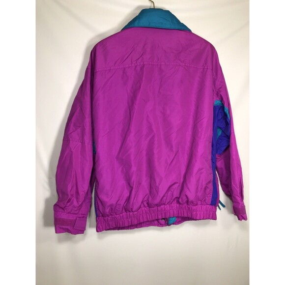 Vtg 90s Women's Columbia Bugaboo Radial Sleeve Jacket Purple/Blue Neon L - Picture 6 of 9